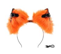 Oreille en peluche participative avec batterie rechargeable et action dynamique pour fêtes d'Halloween, doux et confortable