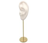 Oreille en Silicone, Affichage de Boucle d'oreille, Boucles d'oreilles à Oreilles Gauche avec Support de Silicone Souple pour Pratique de perçage, Porte-Oreilles Faux modèle d'oreille pour l'acupunct