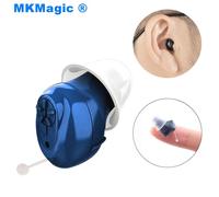 oreille gauche azul Appareil auditif invisible pour les personnes agees,intra profond CIC, mini amplificateur sonore pour les oreilles, prothese auditive