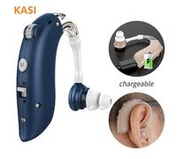 oreille gauche bleu - Mini prothèse auditive numérique Rechargeable, réglable, amplificateur de tonalité et de son, Portable, pour personnes âgées sourdes
