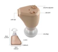 oreille gauche - Mini appareil auditif numérique Rechargeable, amplificateur sonore Invisible pour personnes âgées