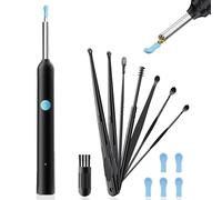 Oreille Otoscope 1080p HD Kit Camera Oreille, Oreille Nettoyage Ip67 Étanche, Otoscope Oreille Camera Avec 6 Lumières Led, Adapté Aux Smartphones Et Tablettes (Noir)