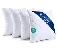 Oreiller 45x45 cm - Coussin sans Housse pour Enfant e Adulte lit oreillers Dodo antiallergique Ideal Coussins pour hotellerie 45 x 45 o decoratif Pillow Oeko-tex Blanc - Lot de 4