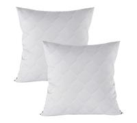 Oreiller 80x80 cm - Coussin sans Housse pour Enfant e Adulte lit oreillers Dodo antiallergique Ideal Coussins pour hotellerie 80 x 80 o decoratif Pillow Oeko-tex Blanc - Lot de 2