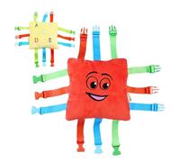 Oreiller À Boucle Sensorielle - Jouet De Motricité, Peluche D'activité Pour Tout-petits | Coussin À Boucle Éducatif Avec Fermoirs D'apprentissage, Sangles Assorties Aux Couleurs, Entraînement De Motri