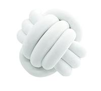 Oreiller à Boule de Noeud, Oreiller de Balle Nouée, Coussin de Canapé en Peluche Doux, Oreiller Nœud Tissé à Main Coussin Décoratifs pour Canapé, Lit,20 x 20 cm (Blanc)