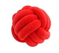 Oreiller à Boule de Noeud, Oreiller de Balle Nouée, Coussin de Canapé en Peluche Doux, Oreiller Nœud Tissé à Main Coussin Décoratifs pour Canapé, Lit,20 x 20 cm