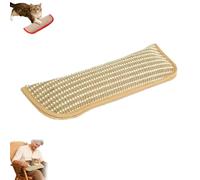 Oreiller à herbe à chat pour chat, coussin griffoir en sisal résistant à l'usure et ne perd pas ses poils, jouet interactif pour réduire l'anxiété (jaune, taille M)