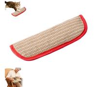 Oreiller à herbe à chat pour chat, coussin griffoir en sisal résistant à l'usure et ne perd pas ses poils, jouet interactif pour réduire l'anxiété (rouge, taille S)