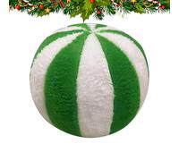 Oreiller à la menthe - Oreiller en canne de caramel | jolis coussins ronds de 12,6 pouces, coussin en bâton de caramel, oreiller en peluche de Noël, décoration d'hiver pour