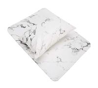 Oreiller à Main d'art de Nail Marbral - Cuir PU Doux, Lavable, Non Glissant, Pliage de Table Pliant pour le Confort de Manucure - Blanc (WHITE)