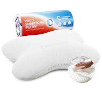 Oreiller à Mémoire de Forme ACAMAR, Coussin Cervical Ergonomique Orthopédique, Mousse Viscoélastique, Oreiller Papillon Idéal pour Dormir sur Le Côté ou Moitié Côté-Ventre, Taie avec Thermorégulation