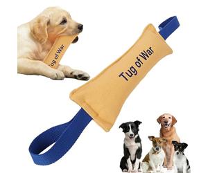 Oreiller anti-morsure pour chien - Pack de remorqueur, équipement d'entraînement robuste, jouet interactif pour chiots et grands chiens avec 2 poignées solides, coussin de meulage des dents en toile d