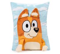 Oreiller c lin 3D Jay Franco Bluey Bingo - Oreiller en peluche orange super doux - Mesure 15 pouces