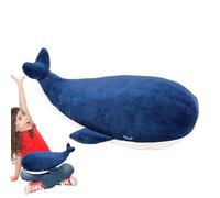 Oreiller câlin en peluche baleine - Design de dessin animé en peluche ultra doux - Coussin de soutien corporel confortable et relaxant | Jouet en pluche décoratif confortable pour chambre d'enfant