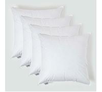 Oreiller carré - HOMESCAPES - 65 x 65 cm - Lot de 4 - Plumes de canard et coton