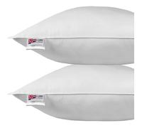 Oreiller carré - HOMESCAPES - 80 x 80 cm - Lot de 2 - Plumes et duvet d'oie