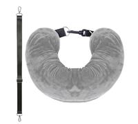 Oreiller cervical en forme de U - Coussin de voyage rembourré avec housse en velours élastique en peluche, taie d'oreiller de voyage légère et ergonomique pour la maison, les voyages d'affaires, les