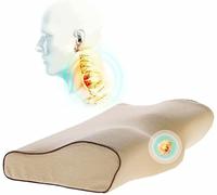 Oreiller cervical en mousse à mémoire de forme orthopédique pour dormir ergonomique, sans odeur, hypoallergénique, anti-ronflement avec fermeture éclair, soulagement de la douleur avec taie d'oreiller