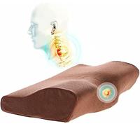 Oreiller cervical en mousse à mémoire de forme orthopédique pour dormir ergonomique, sans odeur, hypoallergénique, anti-ronflement avec fermeture éclair, soulagement de la douleur avec taie d'oreiller