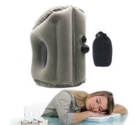 Oreiller cervical gonflable - Pression d'air réglable, housse extérieure lisse et , pliable, rangement facile, valve de gonflage rapide | avec accessoire de voyage, utilisation pour vol, voyage