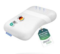 Oreiller Cervical Liora, Coussin Ergonomique avec Mousse à mémoire de Forme, Oreiller orthopédique pour Dormir sur Le côté avec Housse avec Technologie Devan Fresh Parfait pour Personnes allergiques