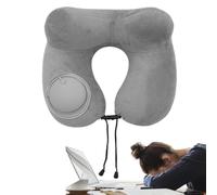 Oreiller cervical portable - Coussin d'air gonflable en forme de U avec hou