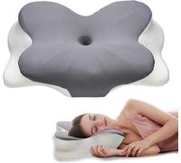 Oreiller Cervical Pour Le Cou Et Les Épaules, Oreiller Ergonomique En Mousse À Mémoire De Forme Pour Dormir Avec Taies D'oreiller Lavables, Style Confortable ¿ Gris