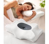 Oreiller Cervical Pour Le Cou Et Les Épaules, Oreiller Ergonomique En Mousse À Mémoire De Forme Pour Dormir Avec Taie D'oreiller Lavable, Coussin Rafraîchissant De Soutien Du Cou