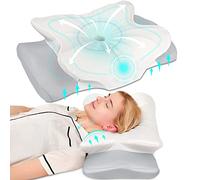 Oreiller cervical pour soulager les douleurs cervicales - Oreiller orthopédique en mousse à mémoire de forme pour les douleurs au cou et aux épaules - Oreiller orthopédique pour dormeurs sur le dos et