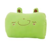 Oreiller chauffe-mains de dessin animé pour la sieste - Héros faibles - Classe 1 - Oreiller Suho - Non électrique - Essentiels de voyage (vert)