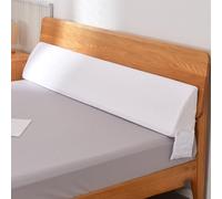Oreiller Compensé En Mousse Pour Lit,Combler L'Espace Entre Le Matelas Et Sommier,Rembourrage De TêTe Lit Avec Poches LatéRales,Lavable,EmpêChe Les Oreillers Glisser Objets Se Perdre(193*25*15cm,White