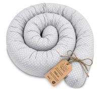 Oreiller Corps Dormeur Latéral 150 cm Coton Long Coussin Ergonomique Respirant Soutien Cou Confort Pois sur gris