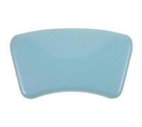 Oreiller de baignoire ergonomique imperméable équipé de deux ventouses pour une fixation ferme et un soutien du cou dans la salle de bain (bleu)