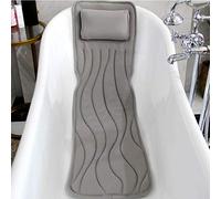 Oreiller De Baignoire Ergonomique, Oreiller De Bain pour Baignoire Technologie De Filet d'air 3D Ergonomique Bain Oreiller avec 11 Ventouses Convient à Tous Les Types De Baignoire