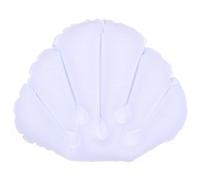Oreiller De Bain Avec Ventouses, Coussin De Soutien Du Cou En Tissu Éponge Gonflable En Forme D'éventail, Coussin De Bain Doux Pour Spa, Couleur Aléatoire