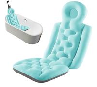 Oreiller De Bain Complet, Oreiller De Bain Ergonomique Coussin De Bain pour Le Cou Et Le Dos, Coussin De Baignoire Confortable Oreiller De Bain Complet pour Adultes, Femmes Et Hommes- Bleu
