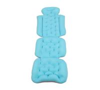 Oreiller de bain complet pour adulte, conception ergonomique et confortable, empêche le glissement, coussin de baignoire amovible et lavable avec ventouses fortes (Blue)