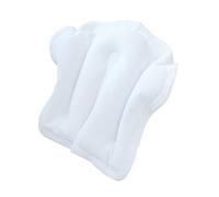 Oreiller de bain gonflable Homecraft, coussin de bain confortable pour la tête, le cou et le dos, ventouses antidérapantes et housse en tissu éponge, support de qualité, accessoire de bain