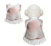 Oreiller de barbe à papa XL pour petits chiens - Tenue d'été mignonne pour chiot, doux et respirant