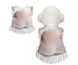 Oreiller de barbe à papa XL pour petits chiens - Tenue d'été mignonne pour chiot, doux et respirant