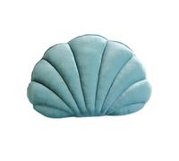Oreiller de Coquille en Trois Dimensions Lanc en Forme 3D Velvet Soft Insert Sequhell Ocean Beach Thème Coussin Confortable pour Le Bureau du canapé Domestique Bleu