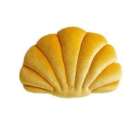 Oreiller de Coquille en Trois Dimensions Lanc en Forme 3D Velvet Soft Insert Sequhell Ocean Beach Thème Coussin Confortable pour Le Bureau du canapé Domestique Jaune
