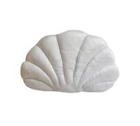 Oreiller de Coquille en Trois Dimensions Lanc en Forme 3D Velvet Soft Insert Sequhell Ocean Beach Thème Coussin Confortable pour Le Bureau du canapé Domestique Blanc
