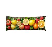 Oreiller de Corps 150x50cm Lot de 1 Fruits Taie d'oreiller pour Coussins Velours Canapé, Coussin de Grossesse Dormir Oreiller avec Fermeture éclair Invisible pour Maison Salon Chambre Décoration B-620