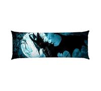 Oreiller de Corps 180x60cm Lot de 1 Diable Taie d'oreiller pour Coussins Velours Canapé, Coussin de Grossesse Dormir Oreiller avec Fermeture éclair Invisible pour Maison Salon Chambre Décoration B-464