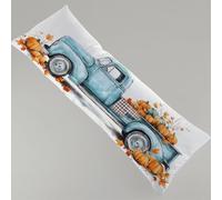Oreiller de Corps Bleu 50x150 cm Gros Coussin pour Dormir sur le Côté Voiture Taie de Traversin, Impression Recto Verso Lin Housse de Coussin Avec Fermeture Éclair Invisible Coussin Long Y4-460