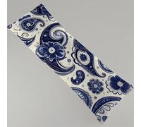 Oreiller de Corps Bleu Marine 40x120 cm Gros Coussin pour Dormir sur Le Côté Bohème Taie de Traversin, Impression Recto Verso Lin Housse de Coussin avec Fermeture Éclair Coussin Long Pillows Y4-569
