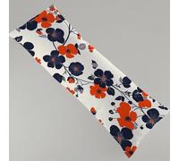 Oreiller de Corps Sombre 60x180 cm Gros Coussin pour Dormir sur le Côté Modèle Taie de Traversin, Impression Recto Verso Lin Housse de Coussin Avec Fermeture Éclair Invisible Coussin Long Y4-628