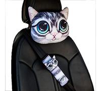 Oreiller de Cou de Voiture Coussin Appui-tête, MorbuyShop Marrante 3D Dessin Animé Impression Voiture Appui-Tête Coussin de Voyage pour Voitures, SUVs, Camions, Voyage (25cm x 26cm,Tigré)